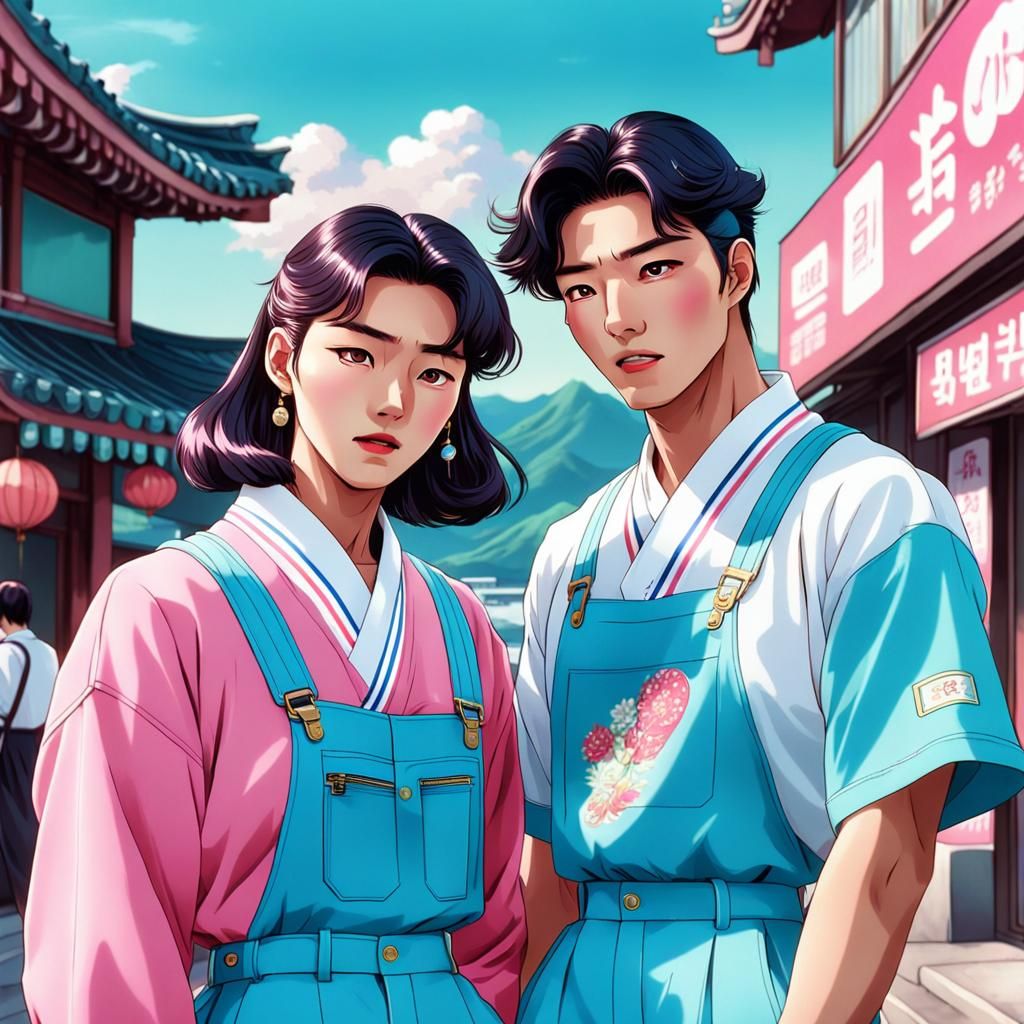 Vaporwave Anime in 1950s Korea: Youth and Fashion