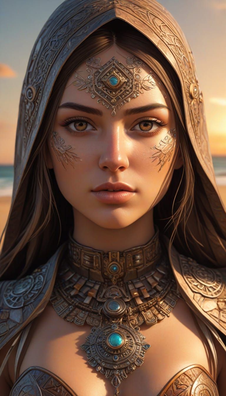 Steampunk Lady in Assassin's Creed-Inspired Body Paint