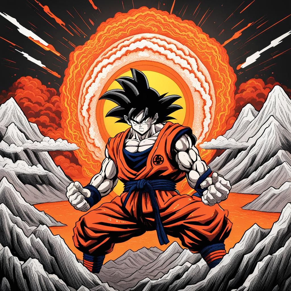 Volcanic Goku: An AI Interpretation