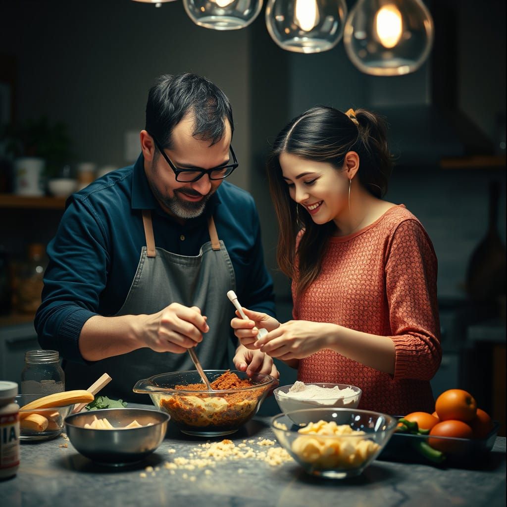 Fatherly Bond in Cinematic Film Still