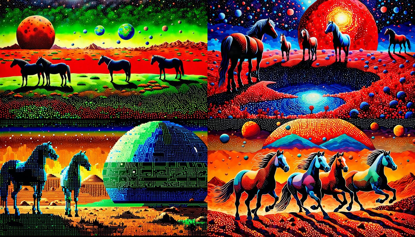 Horses on Mars: A Pointillist Ark Project