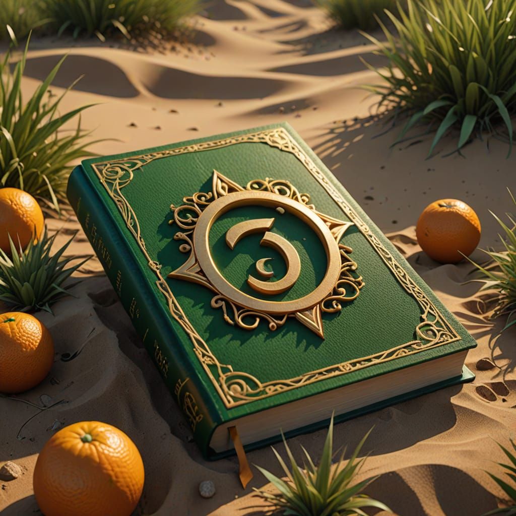 Enchanted Book Cover in Desert Oasis