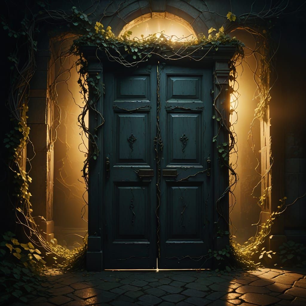 Mysterious Doorway in Dreamlike Surrealism