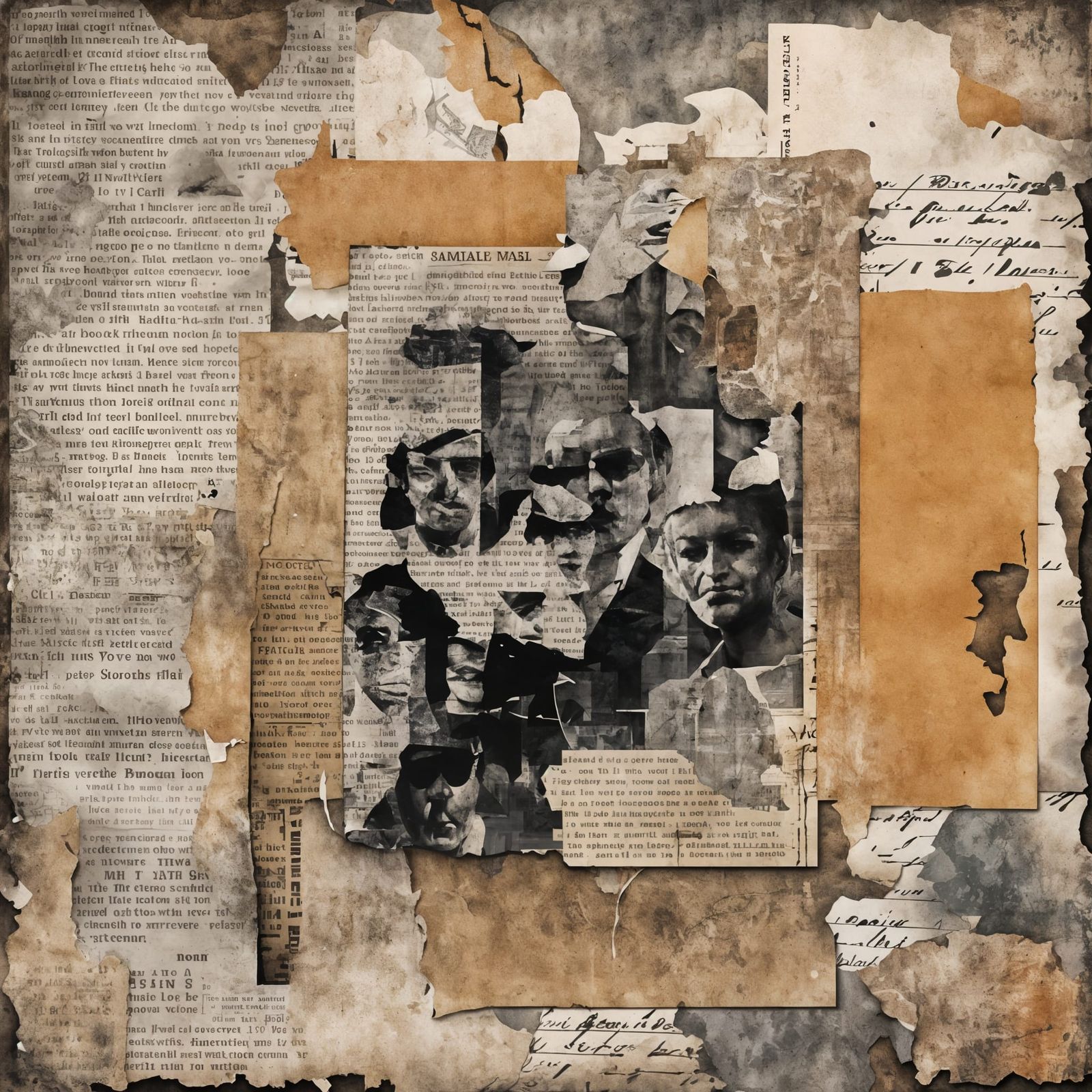 image of newspaper collage