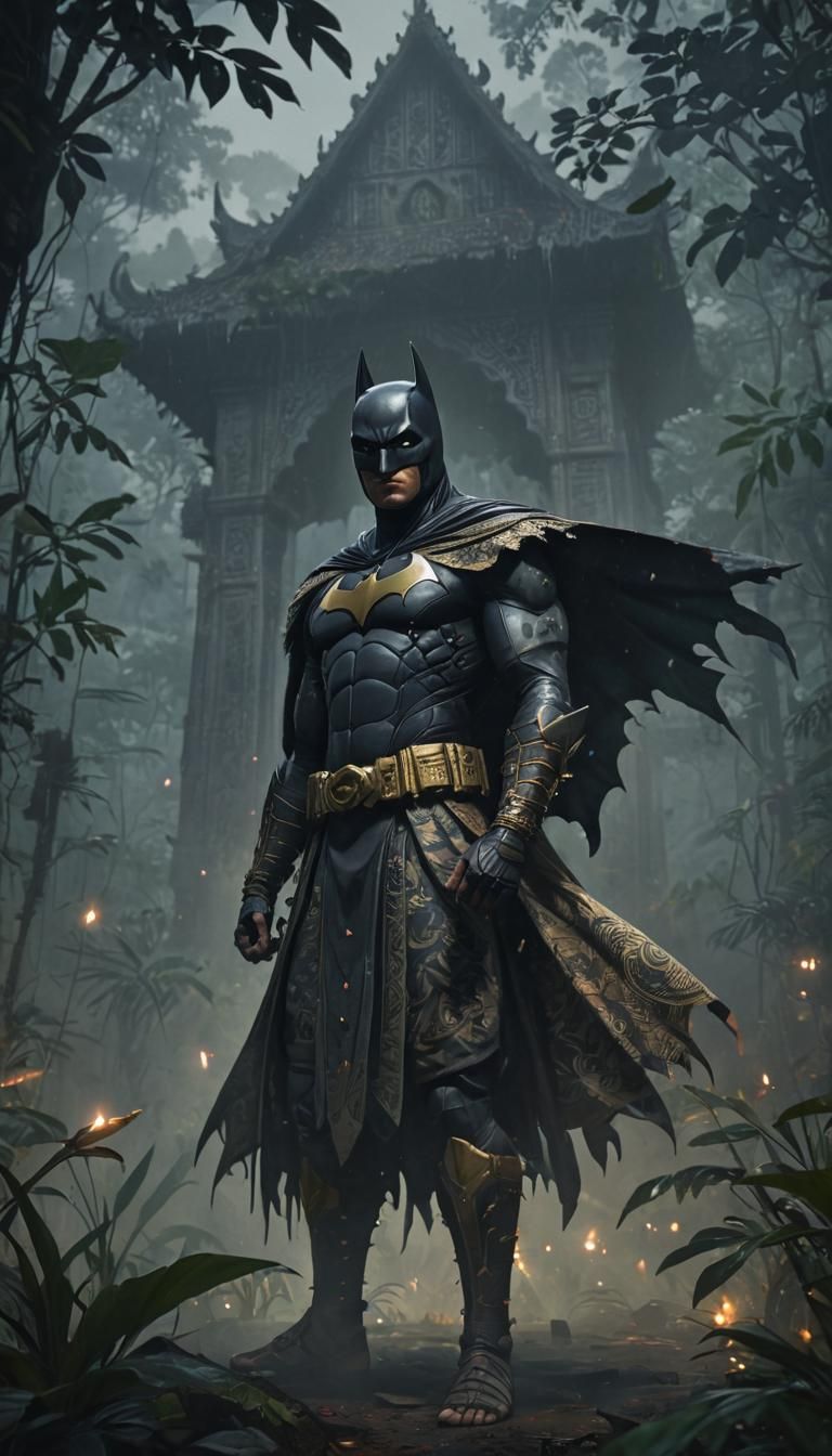 Batman in Assam: A Ghibli-Inspired Concept Art