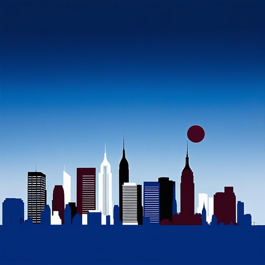 Abstract Minimalist Collage of New York Crime