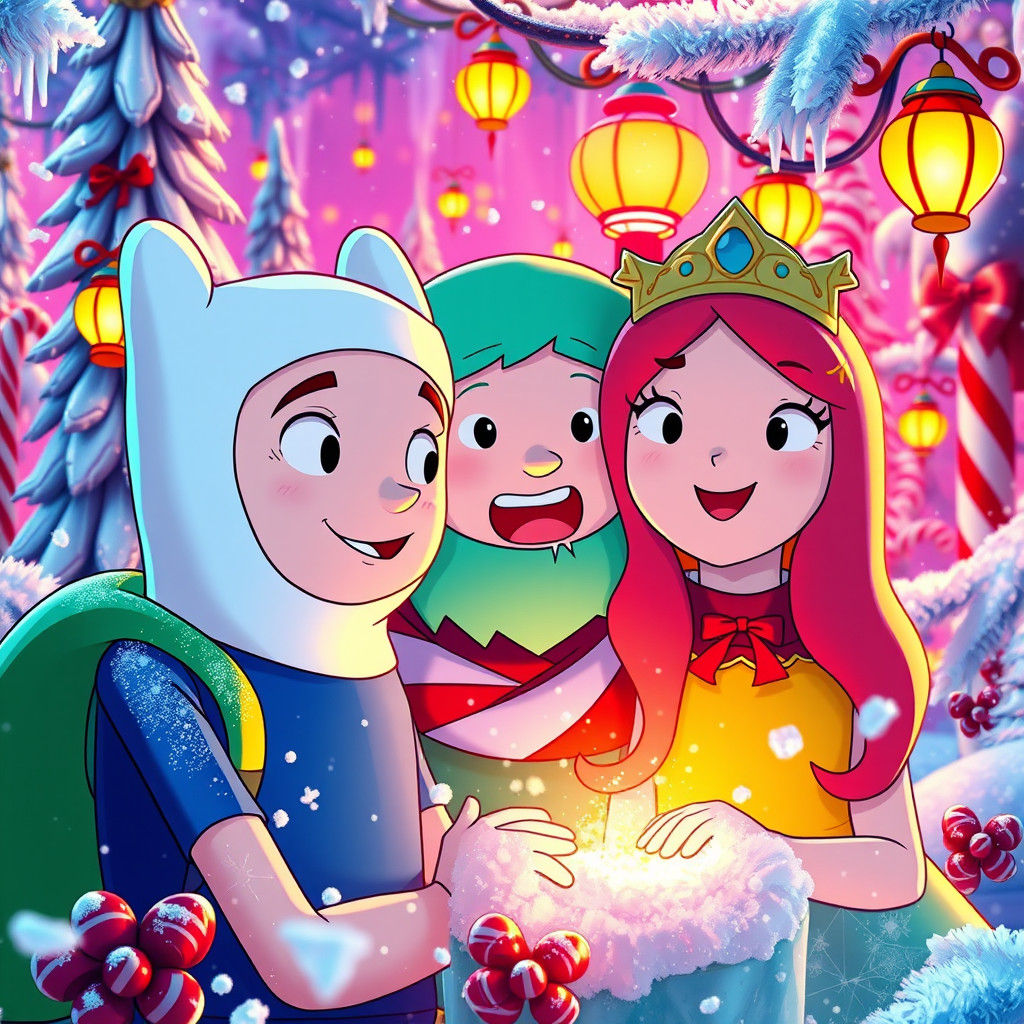 Adventure Time Christmas Wonderland in 8K Resolution