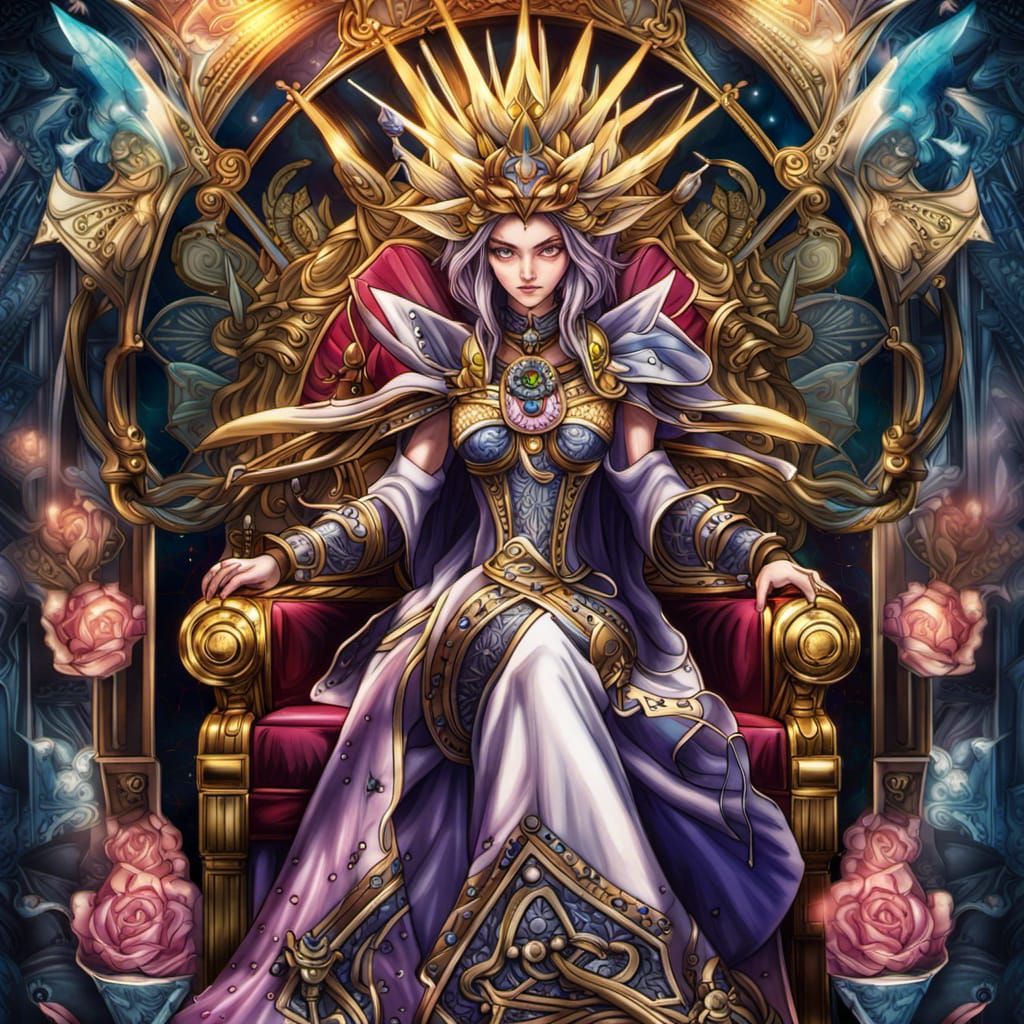 Yu-Gi-Oh! Empress Tarot Card, Hyperrealistic Art