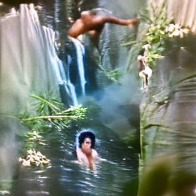 Nude Man in Jungle Waterfall, Film Still