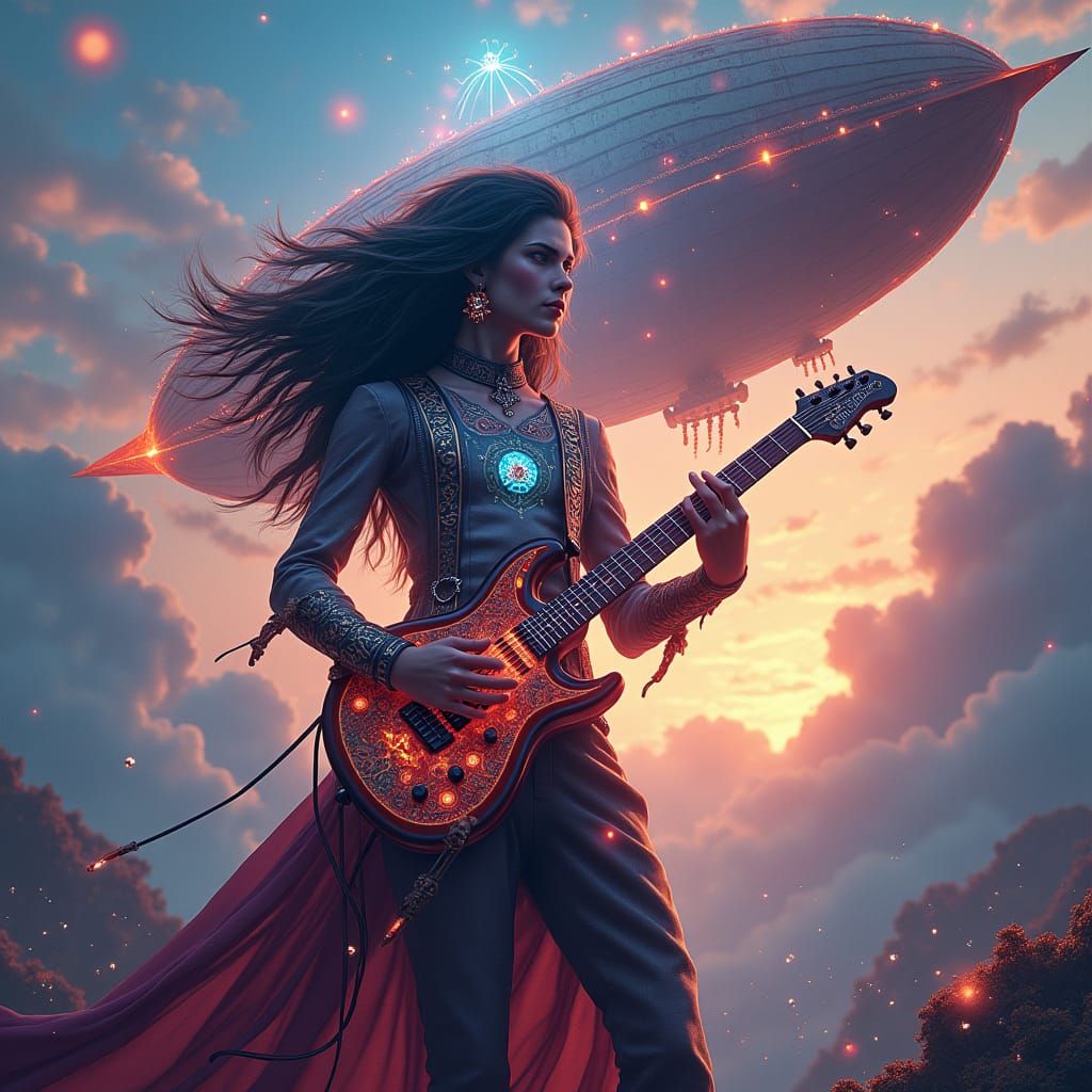 Psychedelic Guitarist Before Ancient Zeppelin
