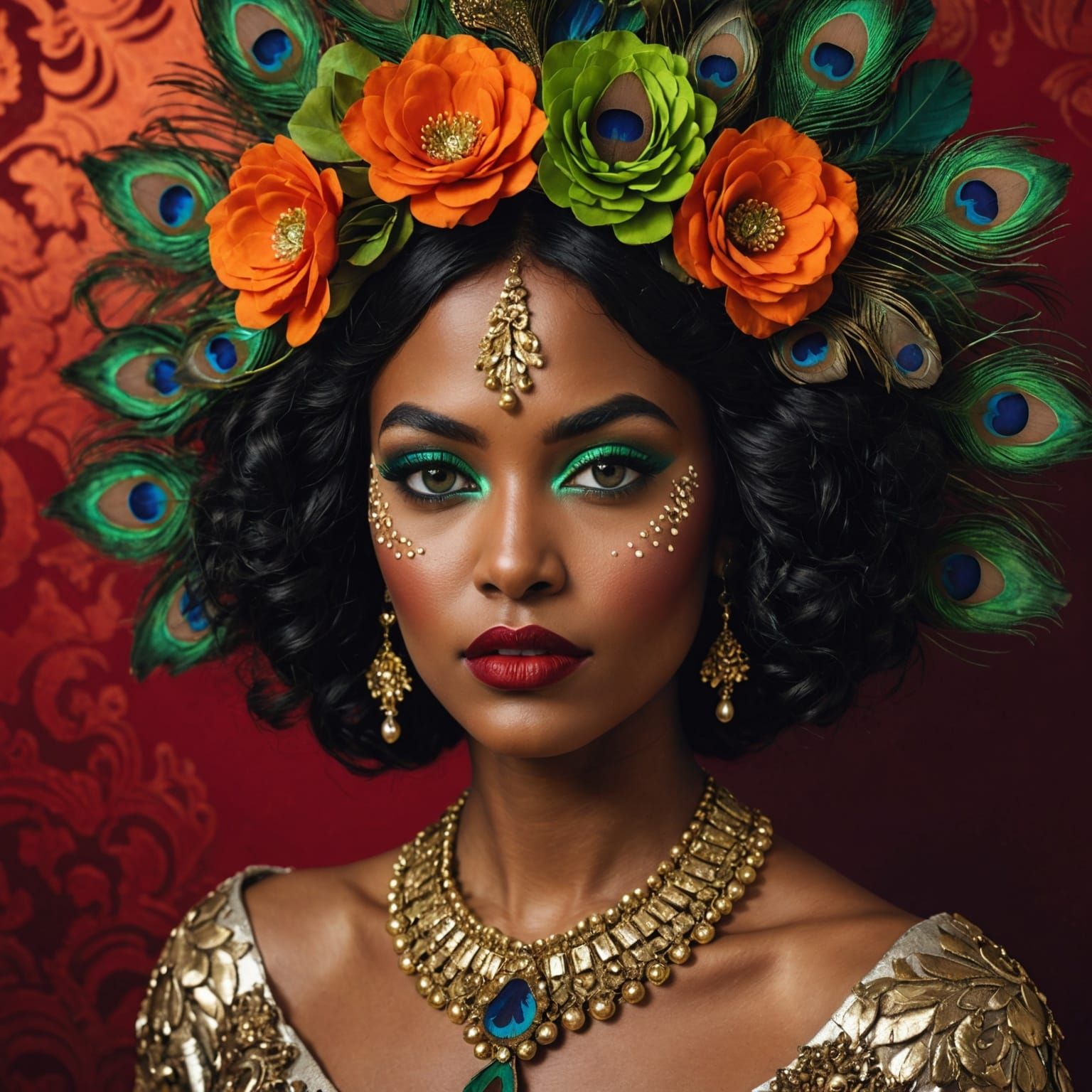 Dramatic Portrait of Two Women in Dark Fantasy Style