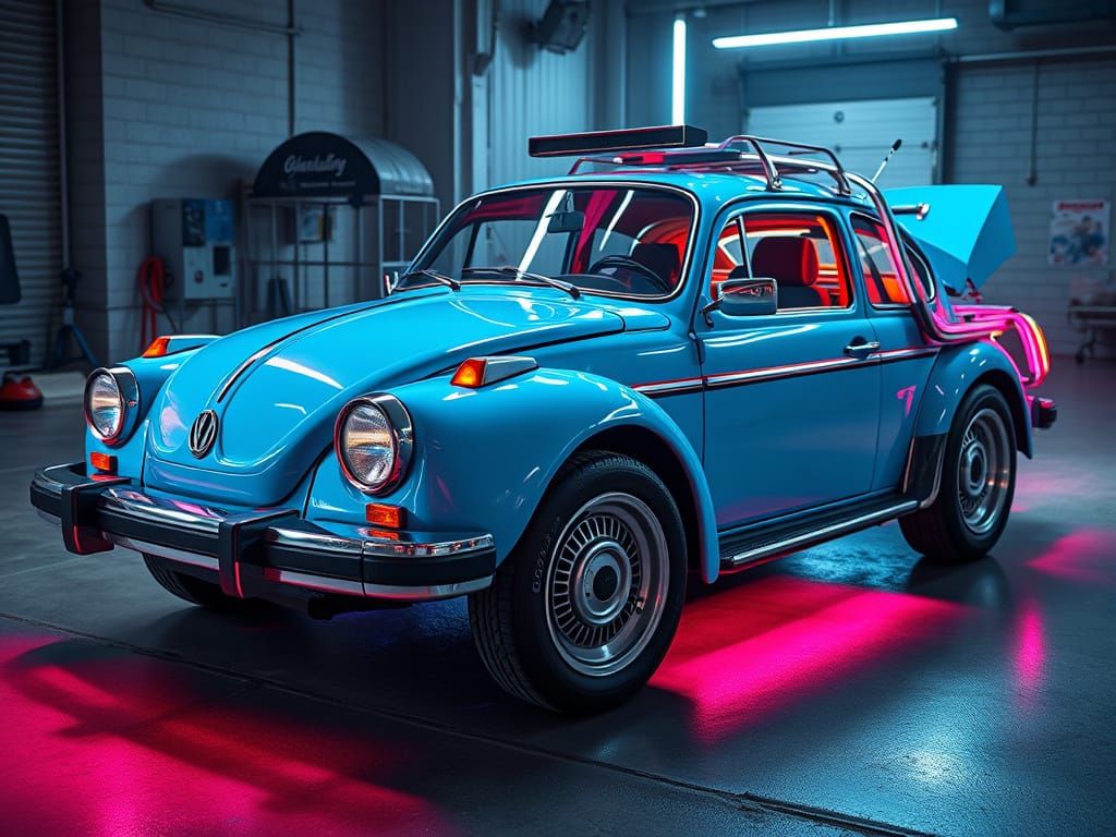 Futuristic Time Machine Inspired by Back to the Future