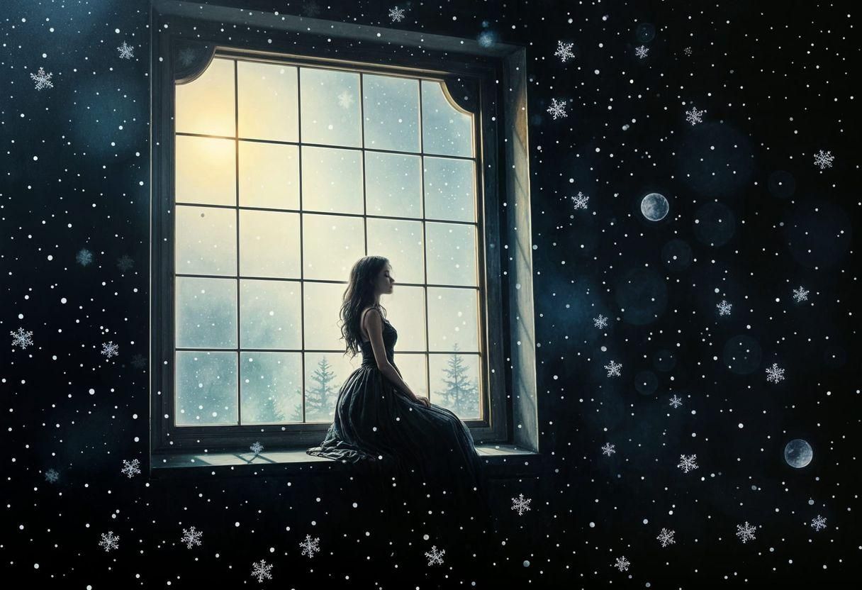 Surreal Window Still Glows: Dark Fantasy Painting