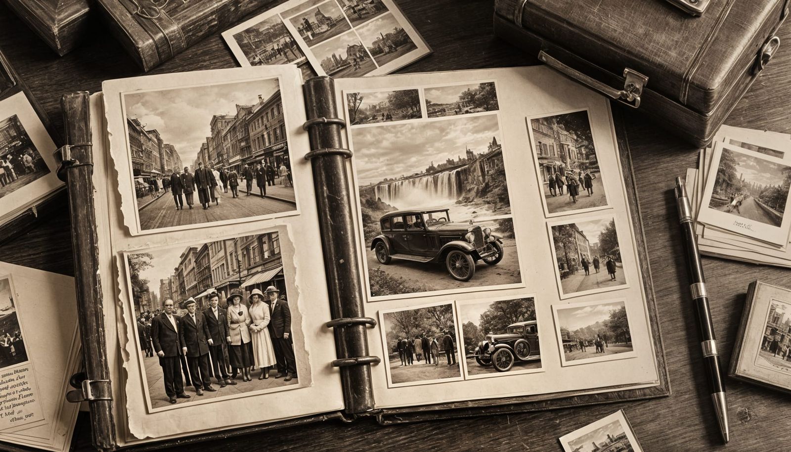Vintage Photo Album of 1920s Family Life