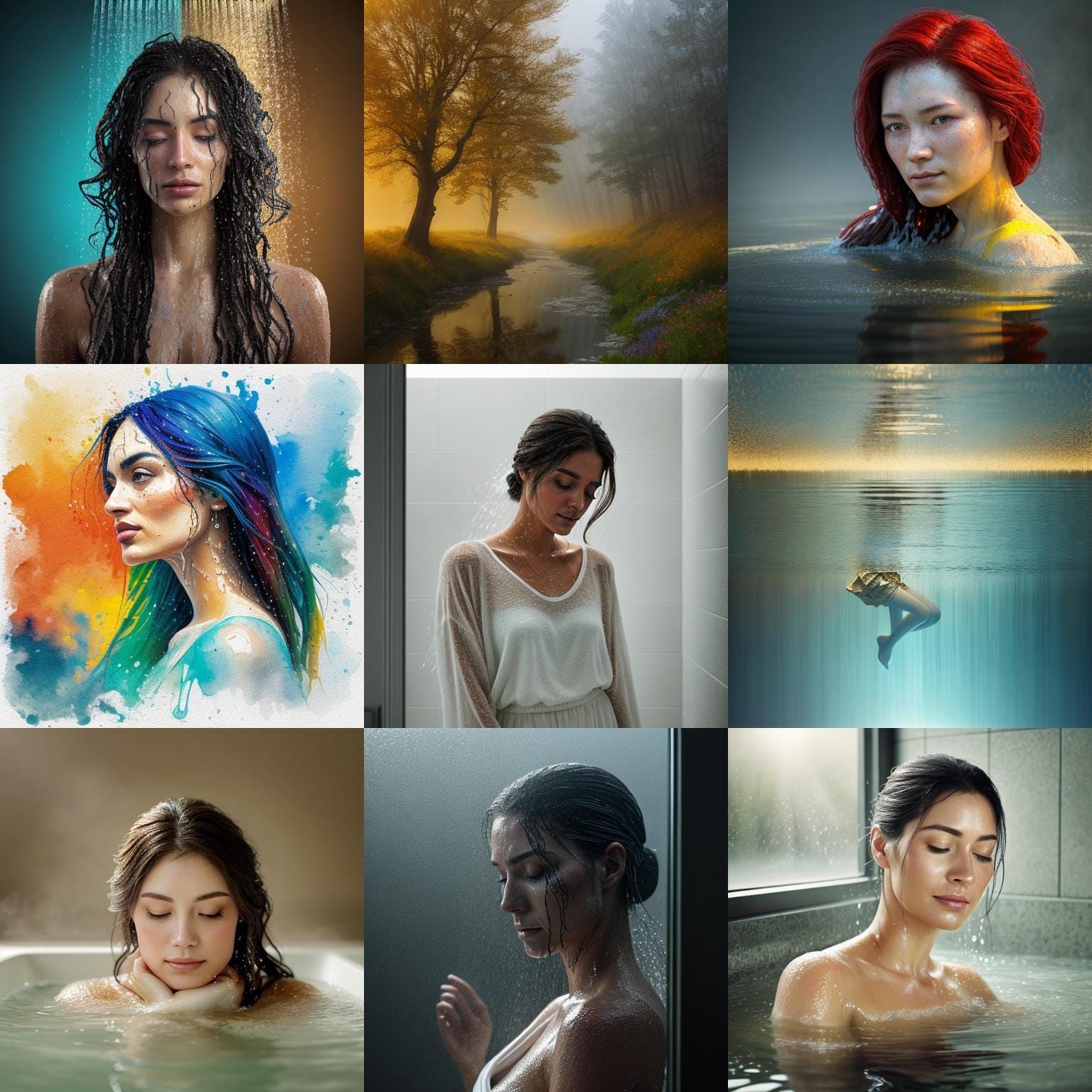 Woman Showering After Work: A Moment of Relaxation