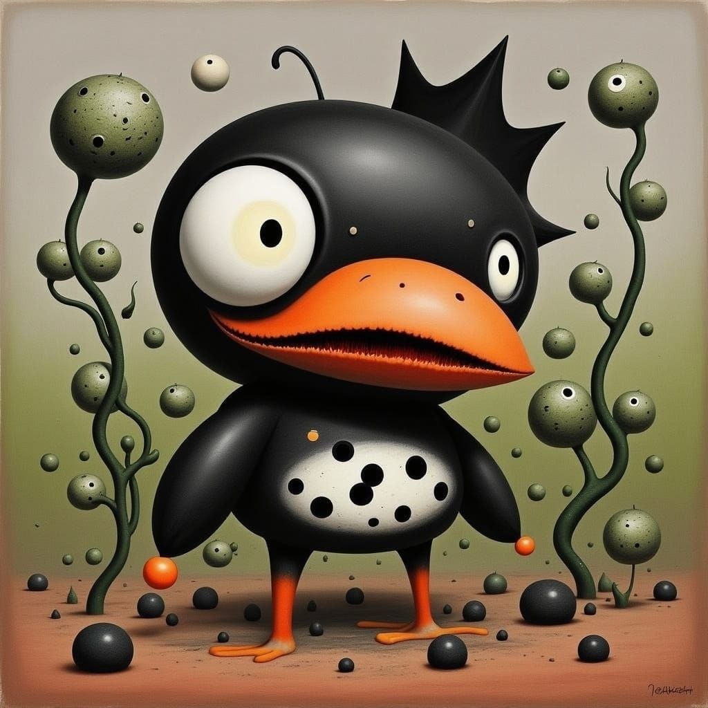 Ethereal Songbird Confronts Prehistoric Shadow