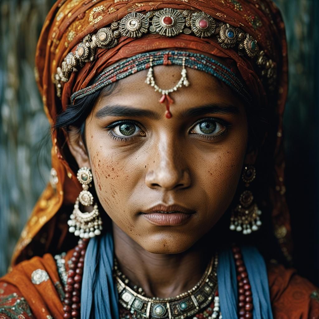 Hyperrealistic Portrait of a 19-Year-Old Woman