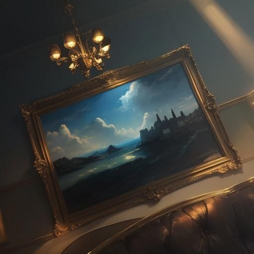 Surreal Binoculars Reflecting a Dreamlike Landscape