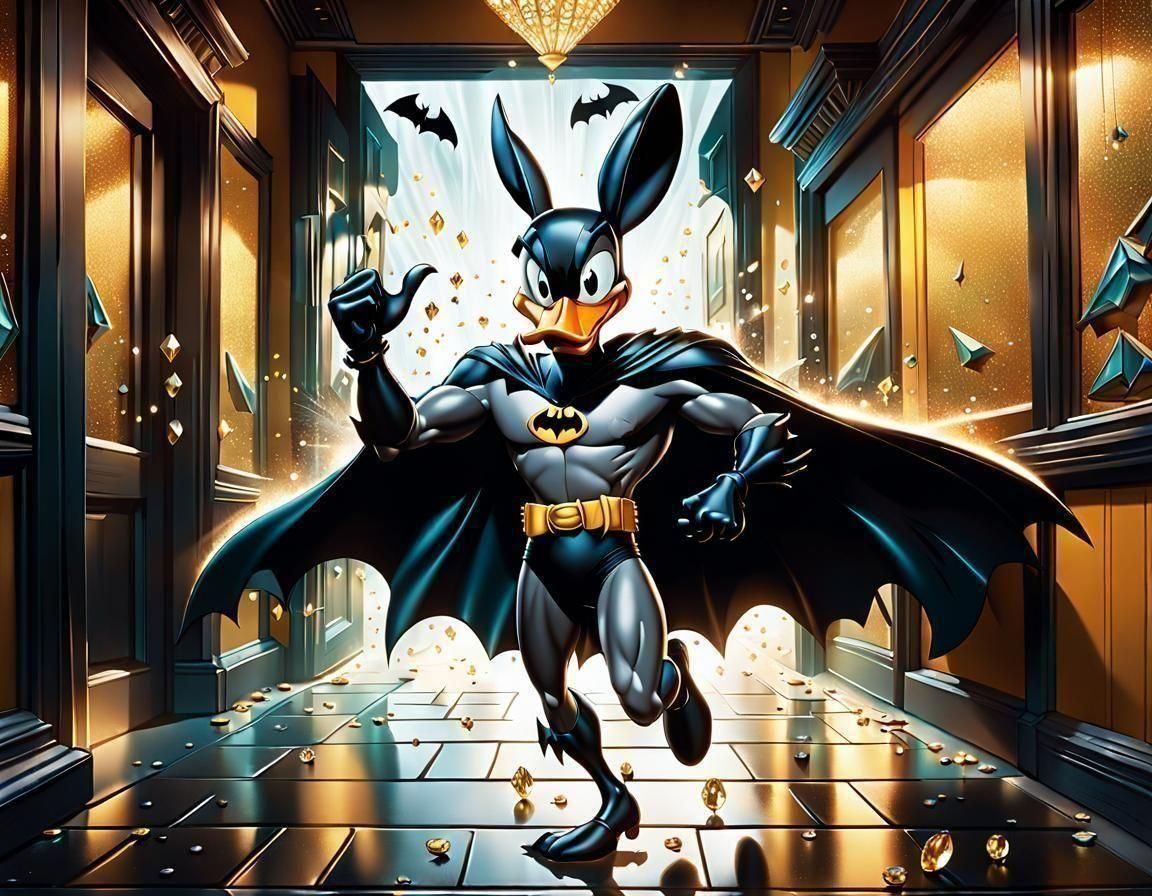 Batduck Foils Jewelry Heist in Freleng Cartoon Style