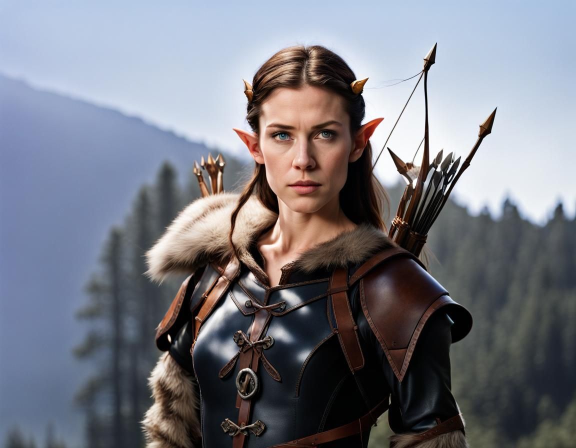 Elf Archer Portrait with Professional Studio Lighting