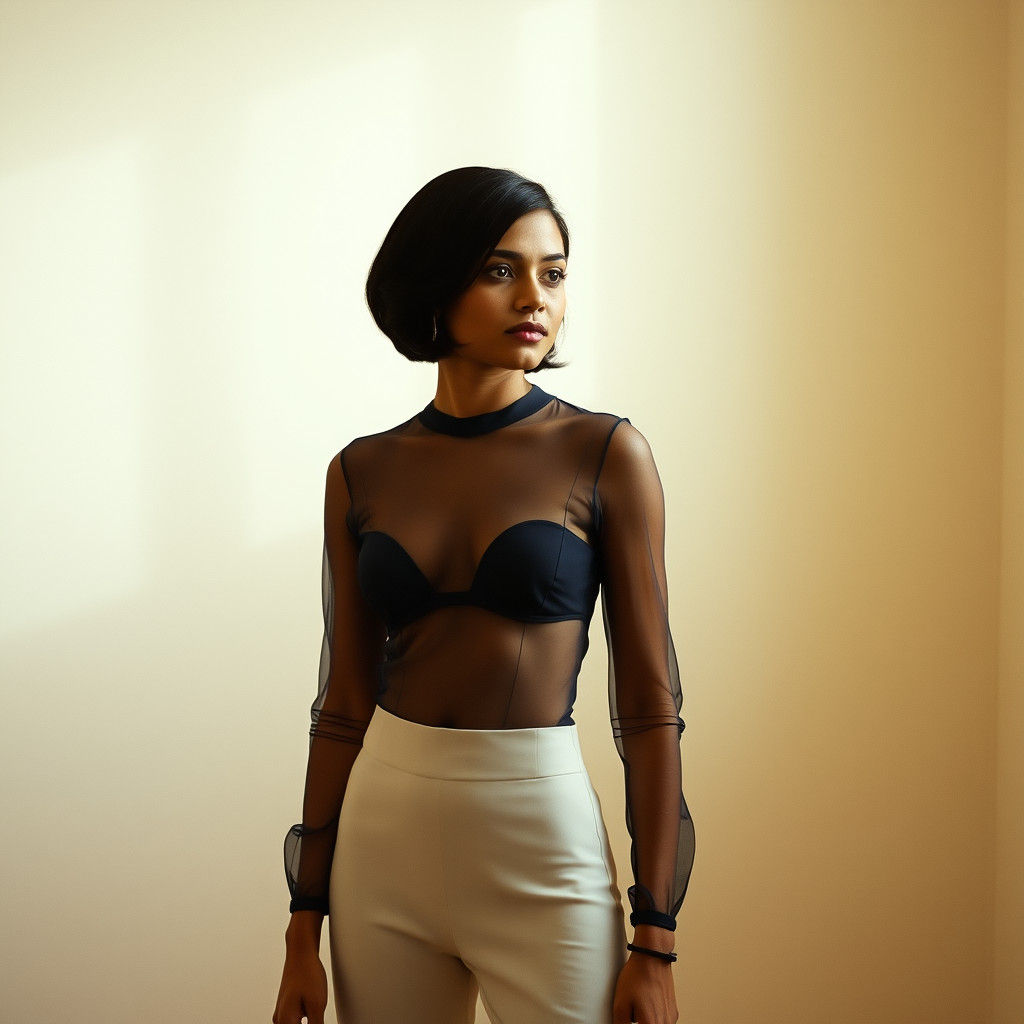 Elegant Bengali Woman in Cinematic Film Style