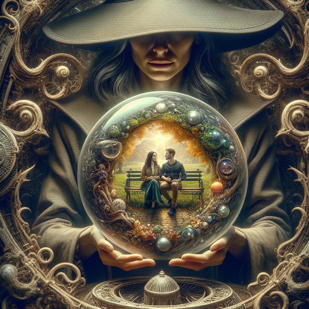 Mysterious Witch's Den with Crystal Ball