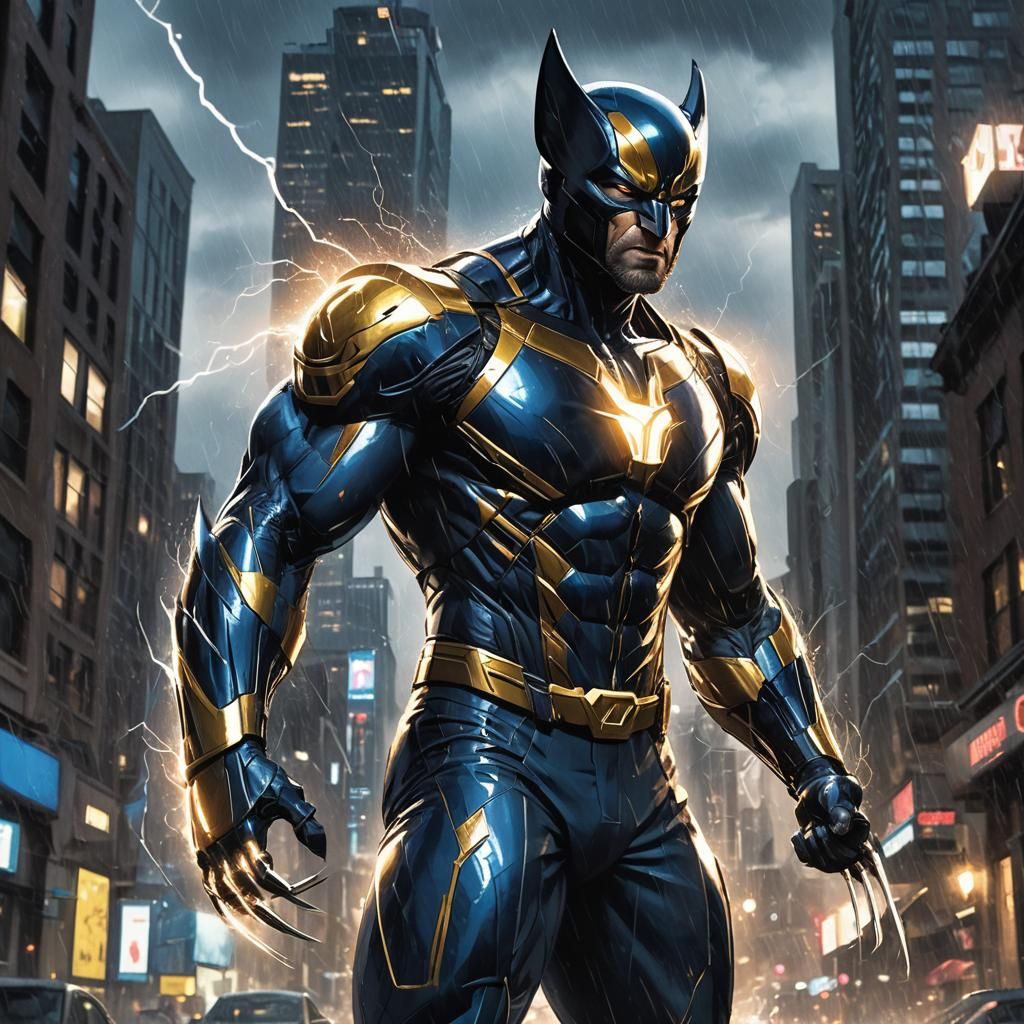 Wolverine in High-Tech Suit, Modern Marvel Comics Style
