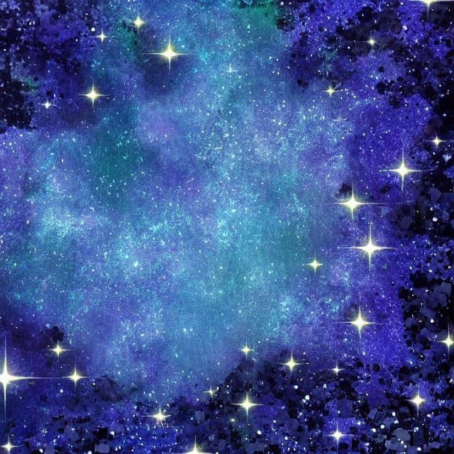 Magical Starry Sky in Holographic Cosmic Illustration Style