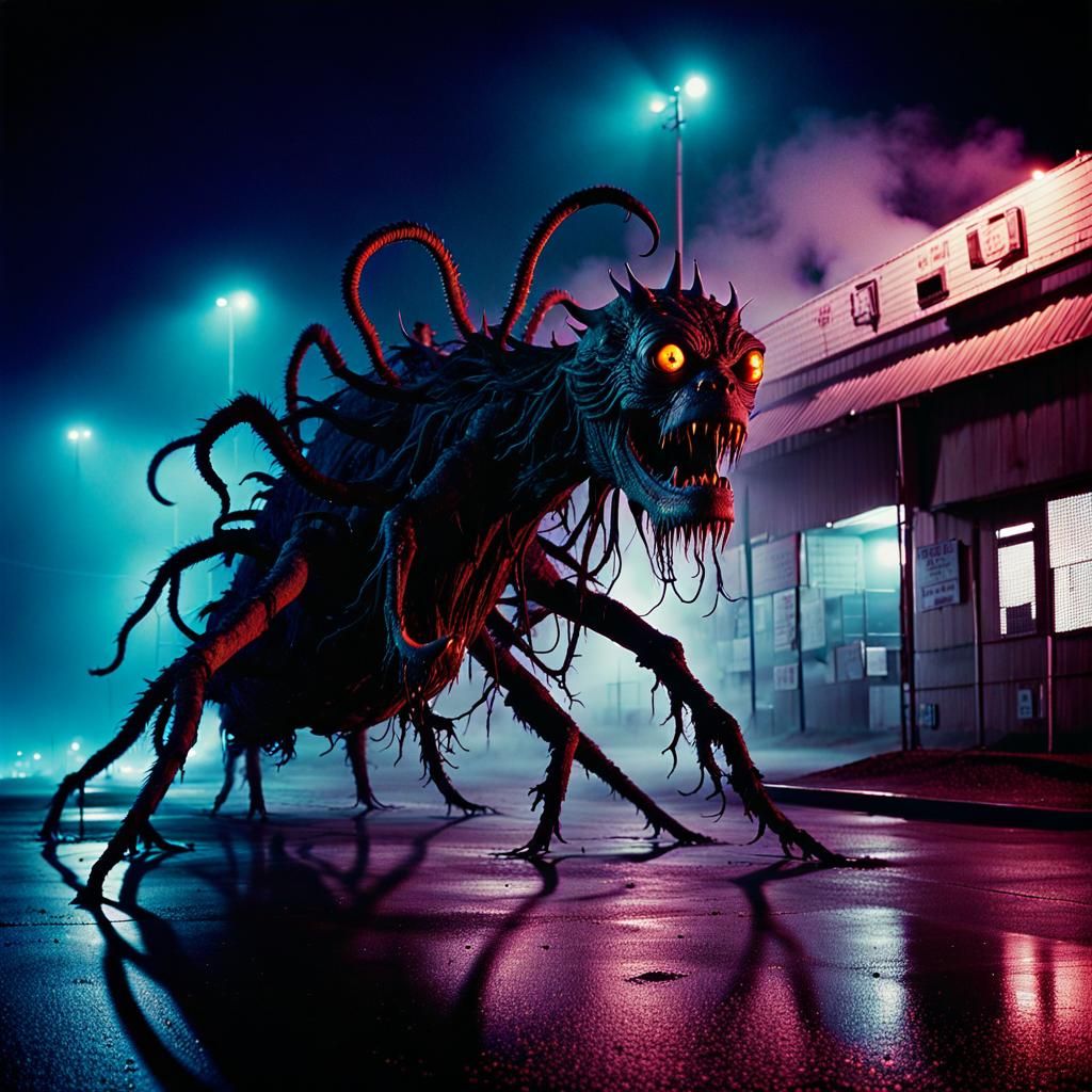 Eldritch Monster in Abandoned Parking Lot