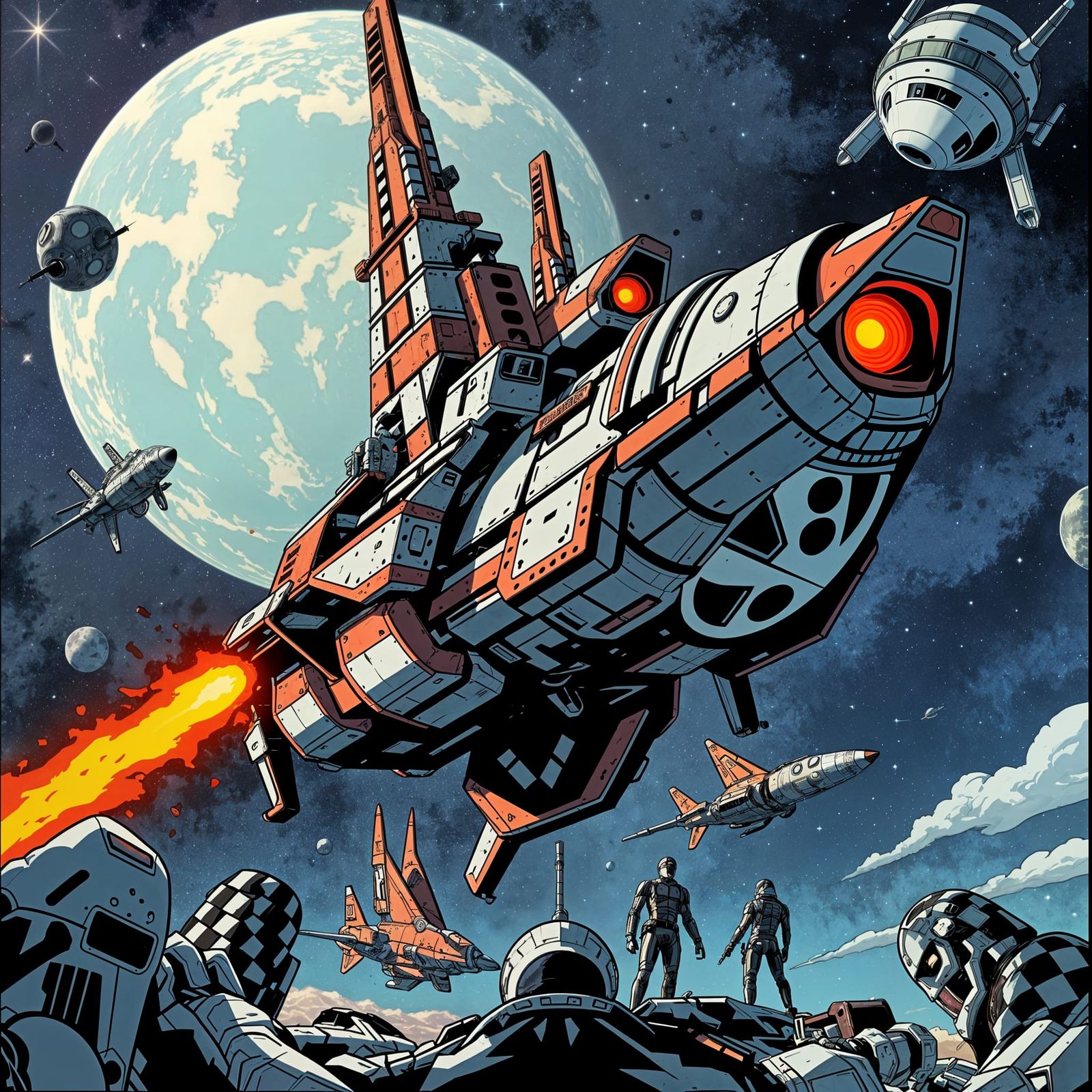 Evil Supervillain Base in Space