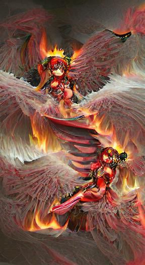 Inferno Angel in Fiery Depths