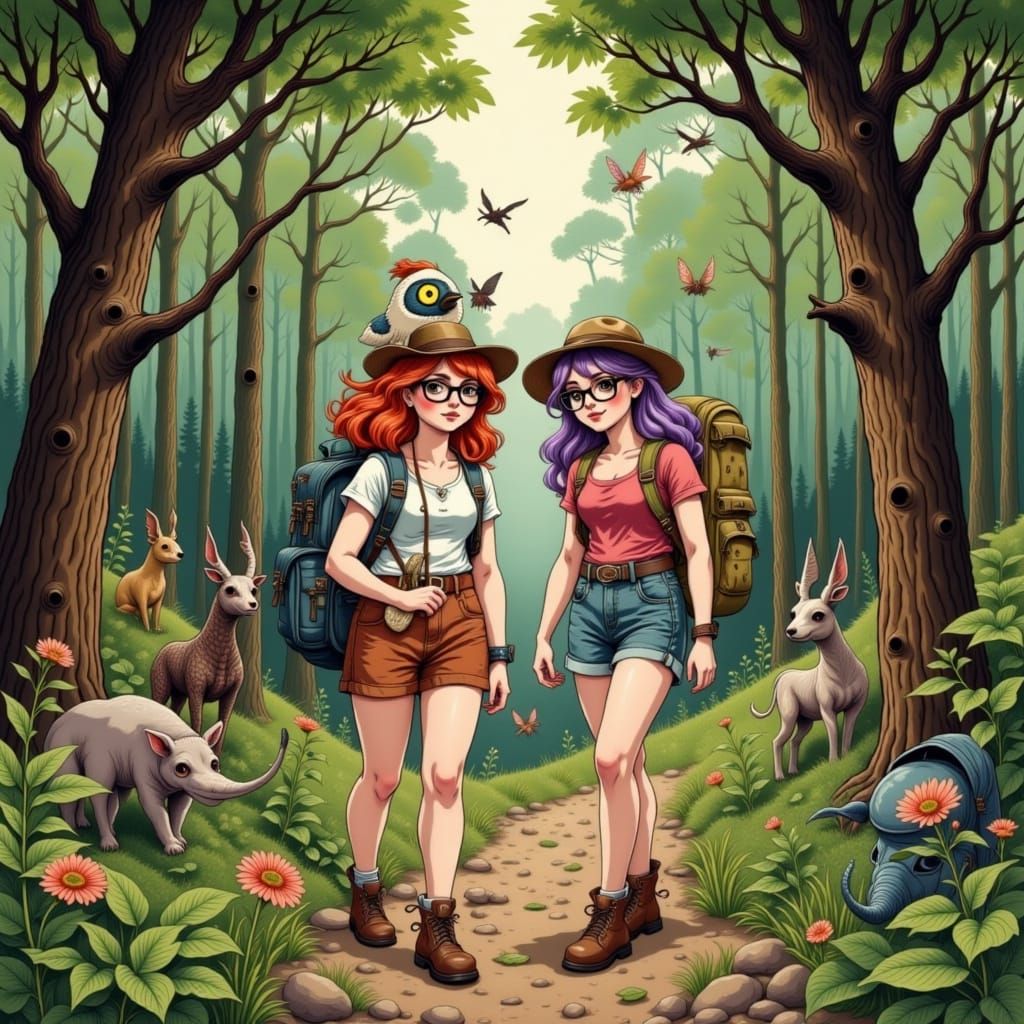 Friends' Forest Adventure with Strange Creatures