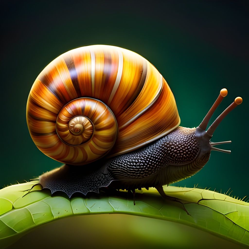 Hyperrealistic Snail with Bulbous Eyes in Digital Art
