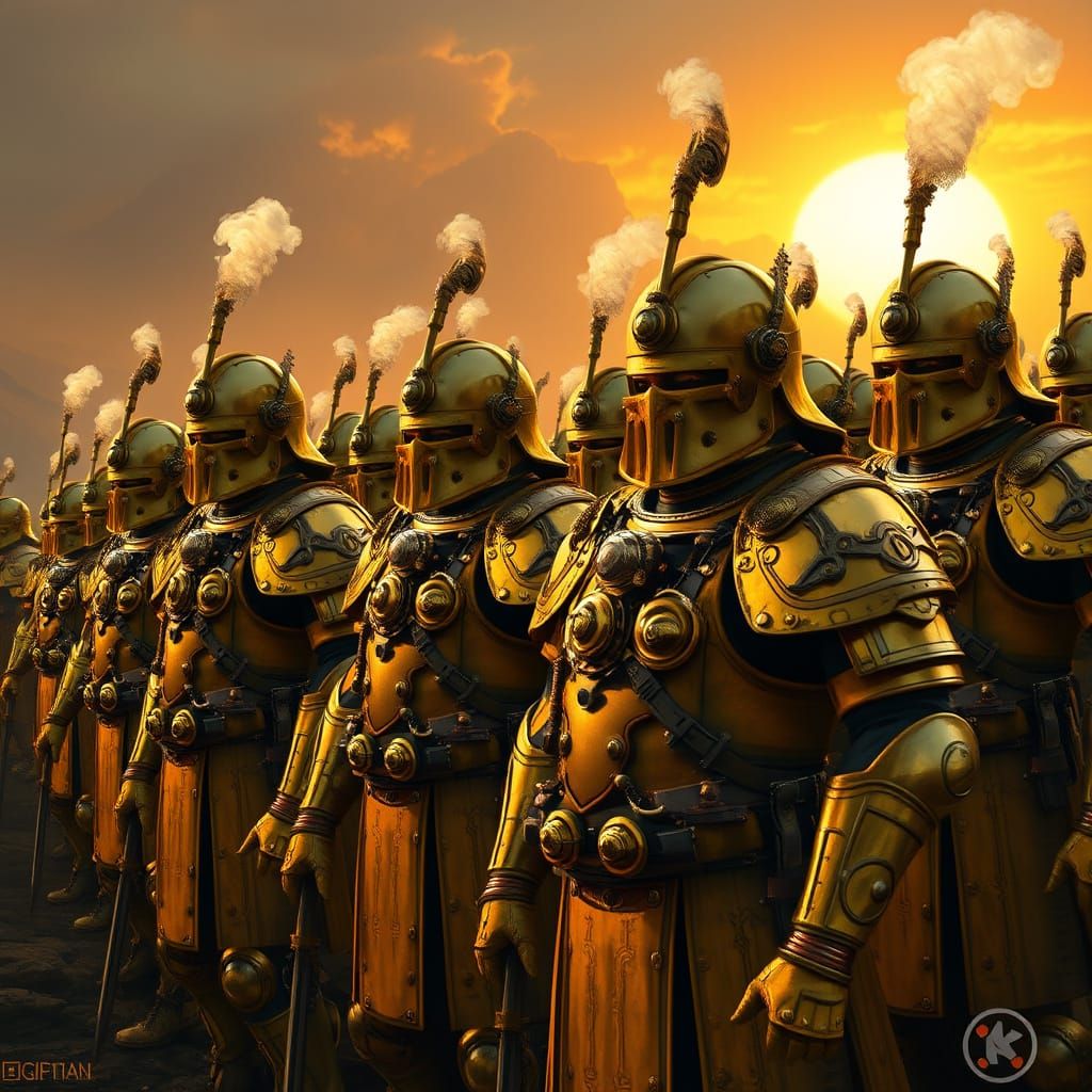 Steampunk Legion in Vibrant Yellow Armor