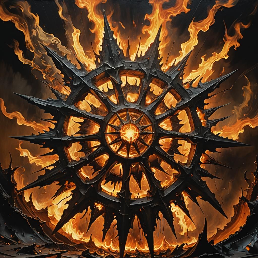 Hellish Iron Chaos Star Eruption: Surreal Dark Fantasy