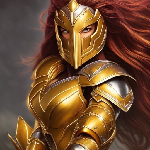 Paladin Girl in Heavy Armor: Detailed Concept Art