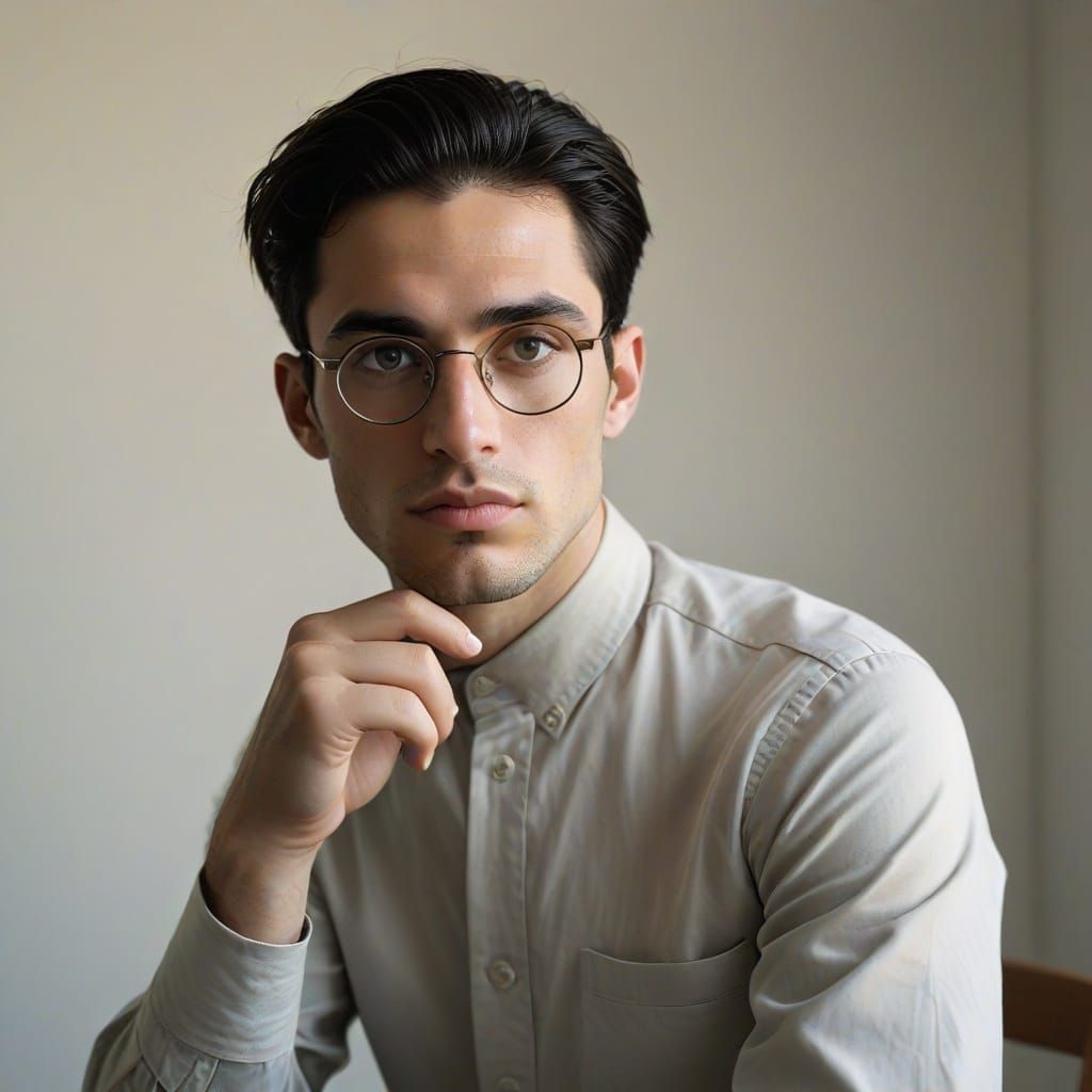 Ultra-Orthodox Man in Thoughtful Repose
