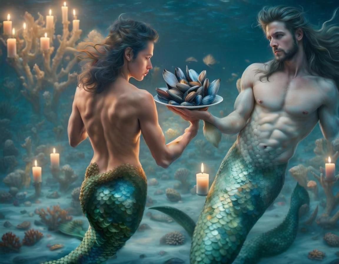 Photorealistic Seascape in Triadic Colors and HDR