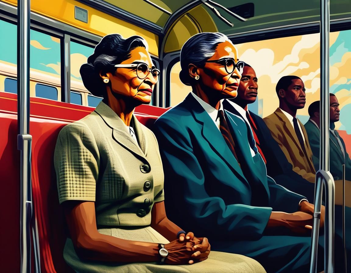 Rosa Parks' Defiance: A Civil Rights Portrait