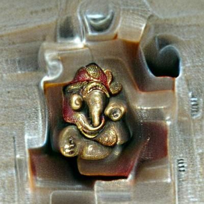Ganesha Digital Art Rendering