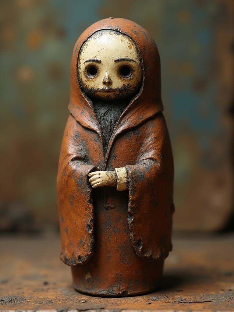 Rasputin Grumpy Stick-Figure Guy Matryoshka Skulks in Empty ...