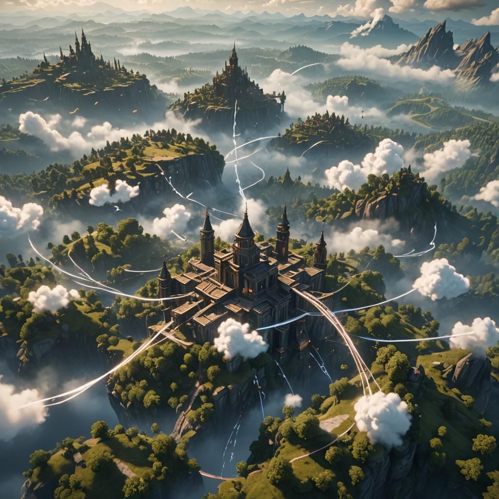Epic Sky Writing Art in 3D Cinematic Style