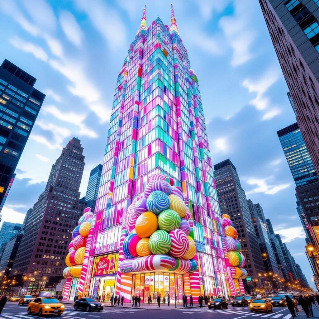 Candy Skyscraper in Manhattan: Gaudi Meets Warhol