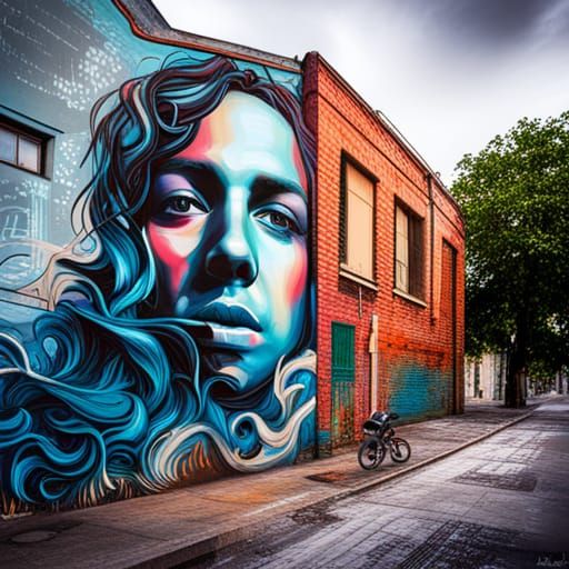 Colorful Graffiti Art in Street Style