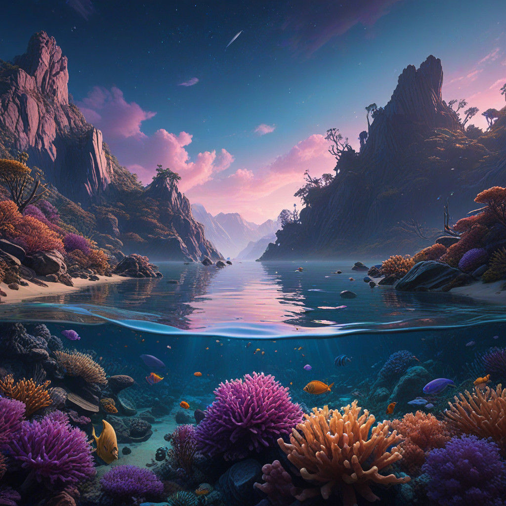Breathtaking Underwater Paradise with Iridescent Fish