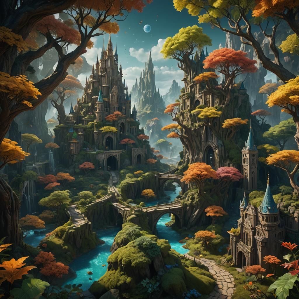 Fantastical Four-Leaf Clover Matte Painting