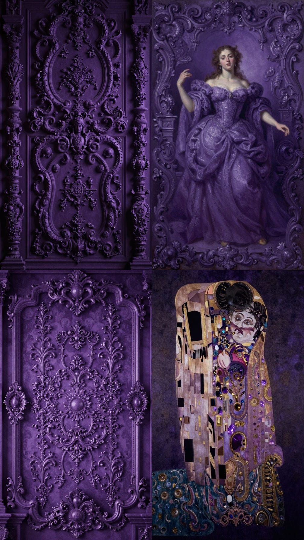 Regal Purple Baroque Opulence