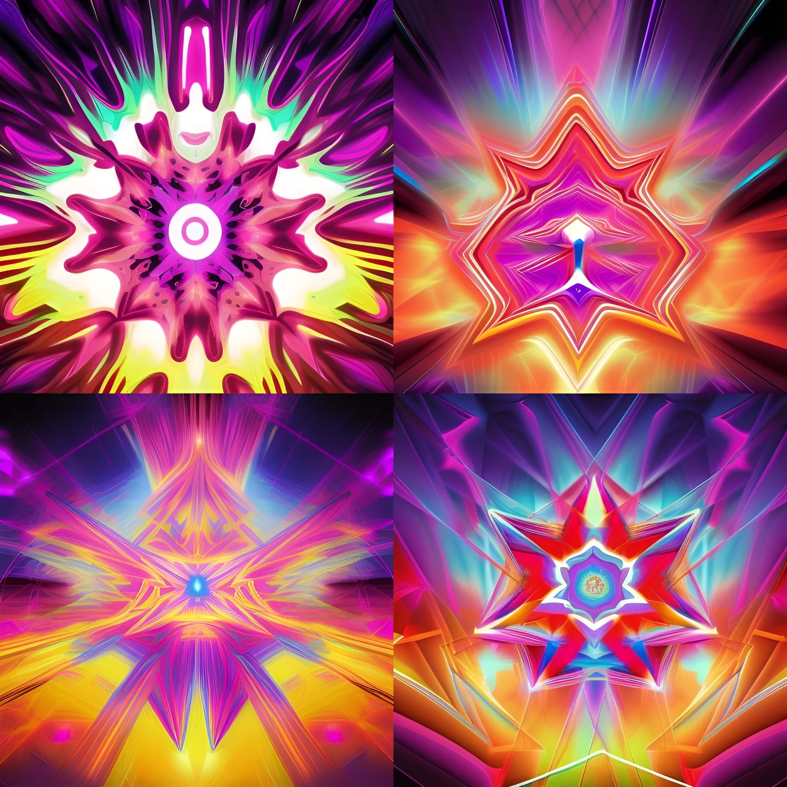Abstract dieux psytrance neon cosmique astra 8kolgraphique de résolution 8k