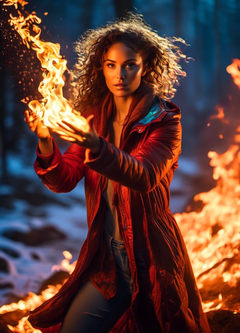 Young Woman's Fiery, Icy Superpower Awakening