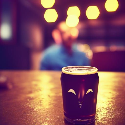 Alien Enjoying Beer in Professional Photo